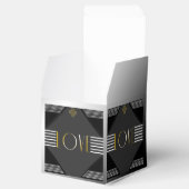 Art Deco Posh Bruiloft Favor Box Bedankdoosjes (Geopend)