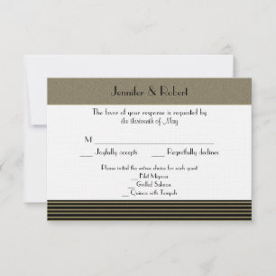 Art Deco Posh Huwelijksreactie Kaart