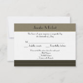 Art Deco Posh Huwelijksreactie Kaart (Voorkant)