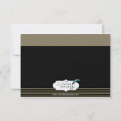 Art Deco Posh Huwelijksreactie Kaart (Achterkant)