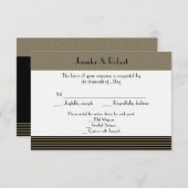 Art Deco Posh Huwelijksreactie Kaart (Voorkant / Achterkant)