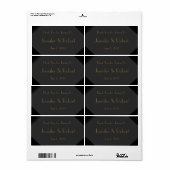 Art Deco Posh Waterflesetiket Etiket (Full Sheet)