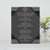 Art Deco Posh Wedding Menu (Staand voorkant)