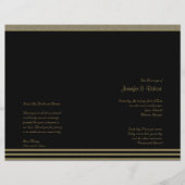 Art Deco Posh Wedding Programme (Voorkant)
