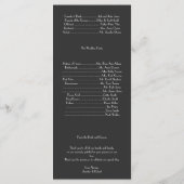 Art Deco Posh Wedding Programme Programmakaart (Achterkant)