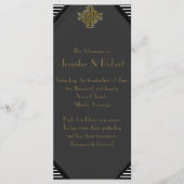 Art Deco Posh Wedding Programme Programmakaart (Voorkant)
