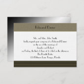 Art Deco Posh Wedding Rehearsal Kaart (Voorkant / Achterkant)