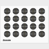 Art Deco Posh Wedding Ronde Sticker (Vel)