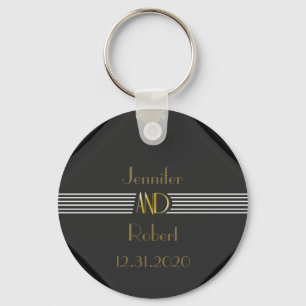 Art Deco Posh Wedding Sleutelhanger
