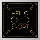 Art Deco Poster "Hallo Oude Sport" (Voorkant)