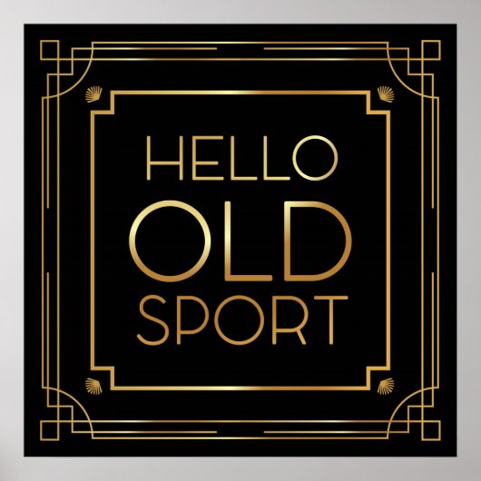 Art Deco Poster "Hallo Oude Sport" (Voorkant)