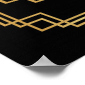 Art Deco Poster "Laten we feest als Gatsby" (Hoek)