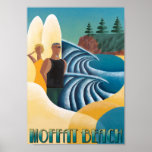 Art Deco Poster Moffat Beach<br><div class="desc">Verkies om dit poster van kunstdeco of niet bij controle-out in bedwang te hebben.</div>