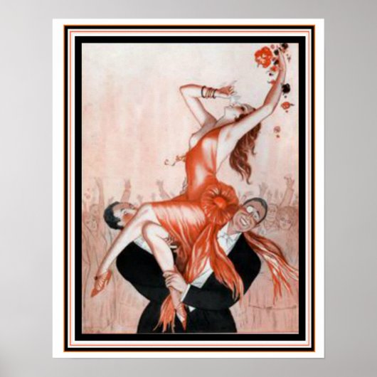 Art Deco Poster "Party Girl" 16 x 20 (Voorkant)