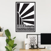 Art Deco-Poster Poster (Thuiskantoor)