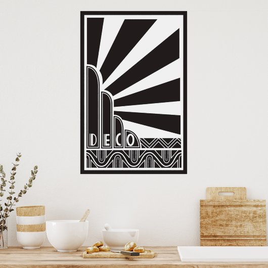 Art Deco-Poster Poster (Keuken)