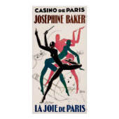 Art deco poster voor Josephine Baker. (Voorkant)