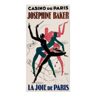 Art deco poster voor Josephine Baker.