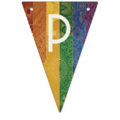 Art Deco Pride-vlag | Pride Lives Here Bunting Vlaggetjes (Eerste vlag)
