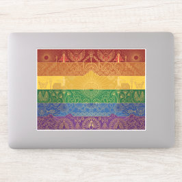 Art Deco Pride-vlag | Regenboog I Vintage Decal Sticker