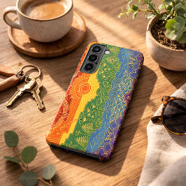 Art Deco Pride-vlag | Regenboog II Vintage jaren 1 Samsung Galaxy Hoesje