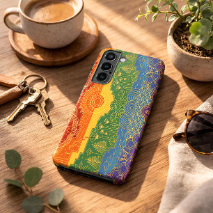Art Deco Pride-vlag   Regenboog II Vintage jaren 1 Samsung Galaxy Hoesje