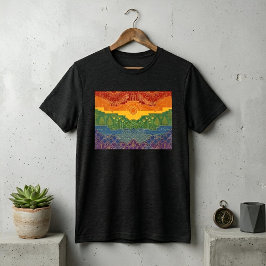 Art Deco Pride-vlag | Regenboog II Vintage jaren 2 Tri-Blend Shirt