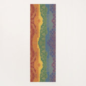 Art Deco Pride-vlag | True North Gepersonaliseerd Yogamat (Achterkant)