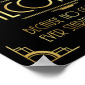 Art Deco Print GATSBY ALCOHOL Quote Sign (Hoek)