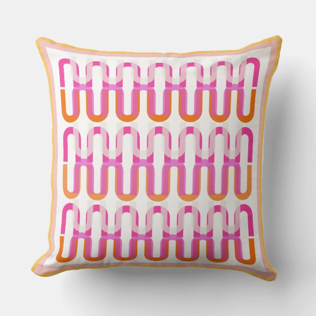 Art deco print in heldere zomerkleuren kussen (Voorkant)