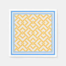 Art deco print in levendige kleuren geel