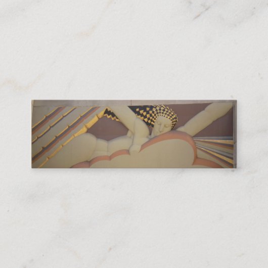 Art Deco-profielkaart Mini Visitekaartje (Voorkant)