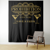 Art deco PROHIBITIE huwelijksfoto booth achtergron Wandkleed (In situ)