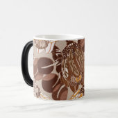 Art Deco protea bloem Magische Mok (Voorkant links)