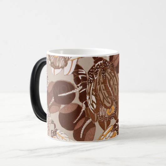 Art Deco protea bloem Magische Mok (Voorkant links)