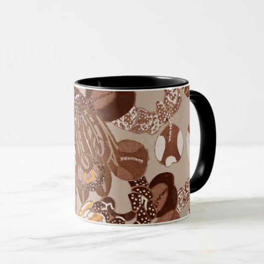 Art Deco protea bloem Mok (Voorkant rechts)