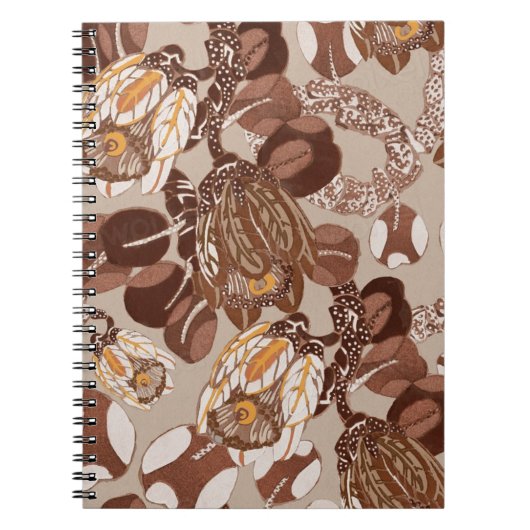 Art Deco protea bloem Notitieboek (Voorkant)