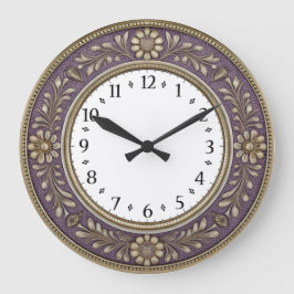 Art Deco Purple Grote Klok