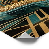 Art Deco Queen Throne Gilded Palace Gold Poster (Hoek)