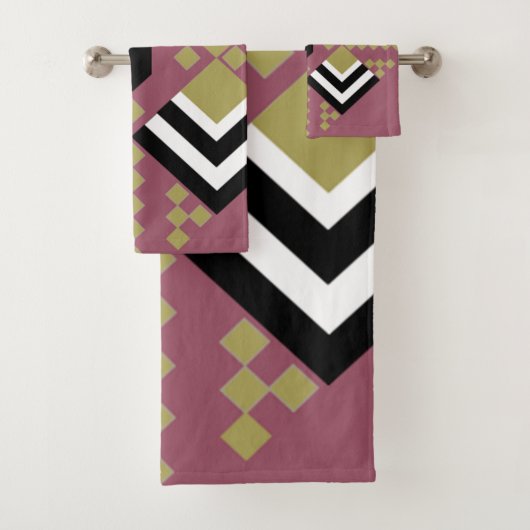Art Deco Quilt Bad Handdoek (Insitu)