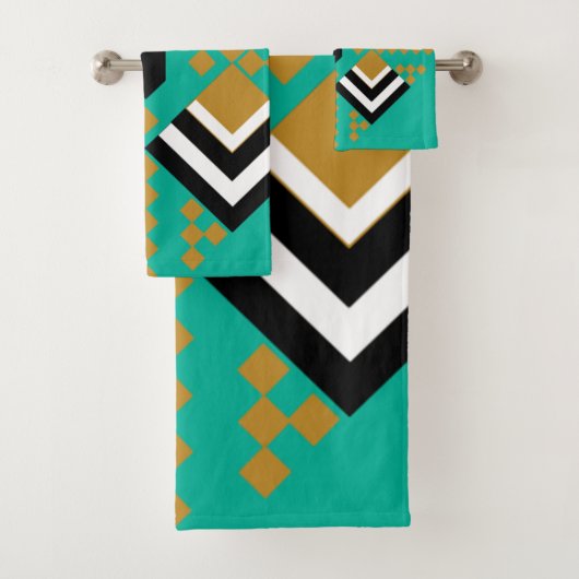 Art Deco Quilt Bad Handdoek (Insitu)