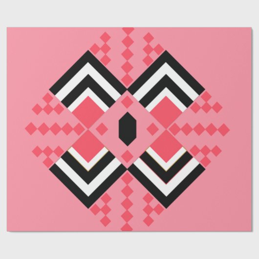 Art Deco Quilt geïnspireerd Cadeaupapier (Vlak)