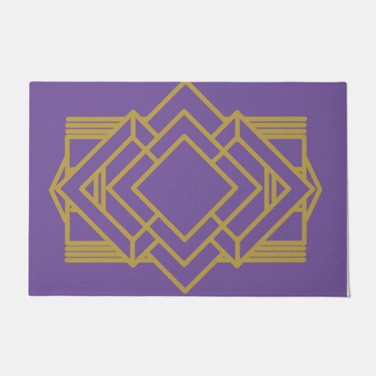 Art Deco Quilt geïnspireerd Deurmat (Voorkant)