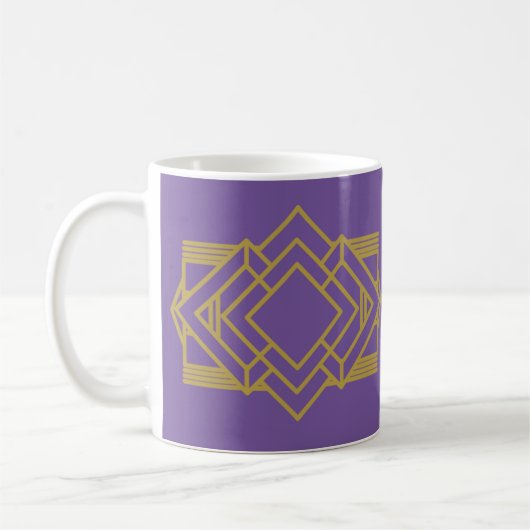 Art Deco Quilt geïnspireerd Koffiemok (Links)