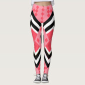 Art Deco Quilt geïnspireerd Leggings (Voorkant)