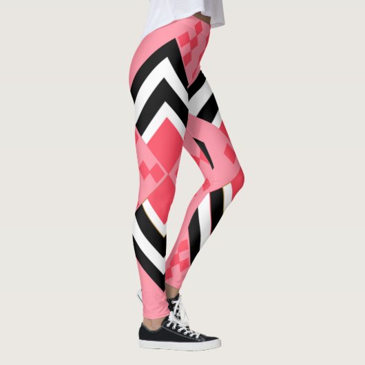 Art Deco Quilt geïnspireerd Leggings (Rechts)