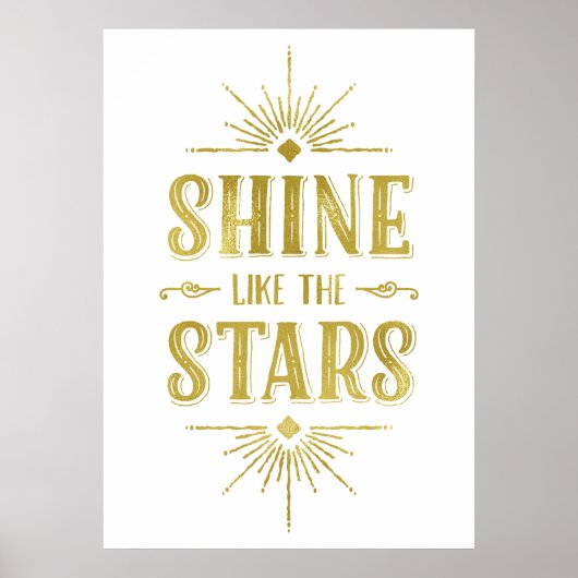 Art Deco Quote | Faux Gold Foil Typografie Poster (Voorkant)