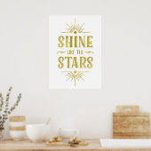 Art Deco Quote | Faux Gold Foil Typografie Poster (Keuken)