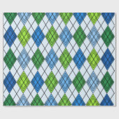 Art Deco Rain Argyle Cadeaupapier (Vlak)