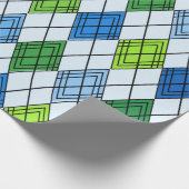 Art Deco Rain Argyle Cadeaupapier (Hoek)